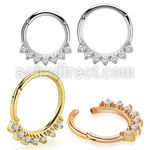 sgtsh29 pvd plated steel hinged segment ring facing cnc cz