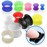 siut silicone ultra thin double flared flesh tunnel
