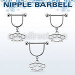 snpod4 316l steel nipple stirrup w brass knuckle