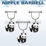 snpod9 316l steel nipple stirrup w painted panda