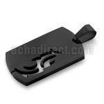 spdk14 black stainless steel pendant with laser cut tribal