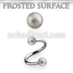 spefo5 steel spiral w two 5mm frosted steel balls