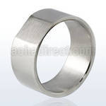 sr158 matte stainless steel engravable band ring with flat top
