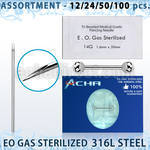 sset08 professional piercing kit steel nipple barbell needles