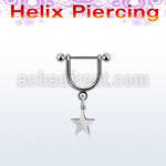 steel helix stirrup w a dangling plain steel star