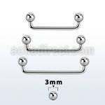 sudb3 90 316l steel industrial surface barbell with 3mm balls