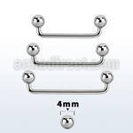 sudb4 90 316l steel industrial surface barbell with 4mm balls
