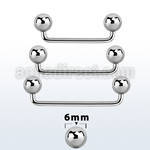 sudb6 90 316l steel industrial surface barbell with 6mm balls