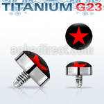 talg3 titanium g23 dermal top with red star for base plate