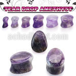 tgsd amethyst double flare saddle plug teardrop shape