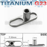tsa3 titanium long circular holed base for dermal piercing