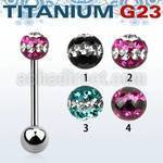 ubbfr5d titanium g23 barbell w 5mm tri line ferido ball
