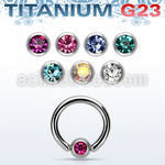 ubcec3 titanium g23 ball closure ring w closure ball w crystal