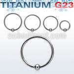 ubcrs titanium g23 eyebrow ball closure ring with 3mm ball
