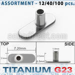 ublk302 bulk of solid titanium g23 dermal anchor base part
