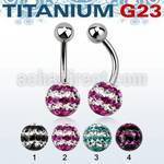 ubnfr8d titanium g23 banana w steel 8mm tri line ferido ball