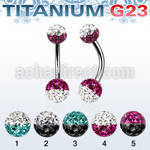 ubnfrse titanium g23 belly banana w 5 6mm 2 color ferido balls