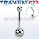 ubng titanium g23 belly banana with 5 8mm steel ball
