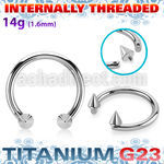 ucbcnih3 titanium g23 circular barbell 3mm cones internal