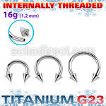 ucbecn3i titanium g23 internal circular barbell 3mm cones