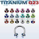 ucbjb5 titanium g23 circular barbell w 5mm multicrystal balls