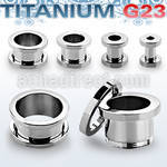 ufpg mirror polished titanium g23 screw fit flesh tunnel