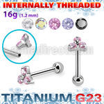 uhein13 titanium g23 internally threaded barbell 3 cz