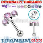 uhein9 titanium g23 internally threaded barbell 3 cz