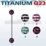 uinfr5d titanium g23 barbell w 5mm ti line ferido balls