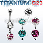 umcd626c titanium belly banana w a 8mm multi crystal zbera ball