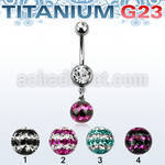 umcd626d titanium g23 belly banana w bezel ball tri line ball