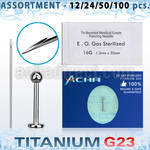 uset08 piercing kit titanium g23 labrets needles