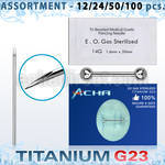 uset13 piercing kit titanium g23 nipple barbell needles