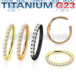 usgsh10opt pvd titanium hinged segment ring 16g outward opal