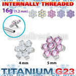 ushz5in titanium g23 top part post seven round color cz