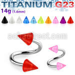 uspuvcn4 titanium g23 spiral with two 4mm uv cones