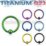 utbcre anodized titanium g23 ball closure ring with 3mm ball
