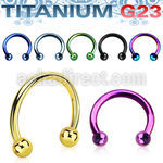 utcbeb25 anodized titanium g23 circular barbell with 2 5mm balls