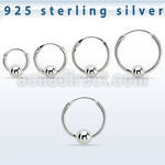 vbcr16m 925 silver ball closure earrings (1.2mm) with 4mm ball
