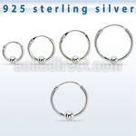 vbcr16s 925 silver ball closure earrings (1.2mm) with 3mm ball