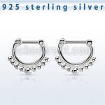 vsepn16 silver septum clicker 14g w big balls