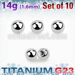 xubal3g pack 10 bolas titanio g23 brillo espejo 3mm rosca distribuidor