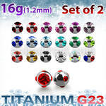 xumjb3 pack of 3mm high polished titanium g23 multi jewel balls