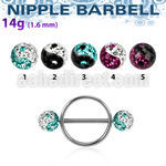 yfrnpe8 316l steel nipple shield w 2 8mm multi crystal balls