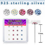 yxfr16m silver bend it yourself nose studs half ball ferido