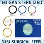 zseght sterilized pvd plated steel hinged segment ring