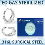 zsgsh12 sterilized steel hinged segment ring plain twisted