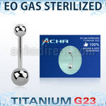 zubns sterilized titanium g23 belly banana with 5 6mm ball