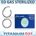 zusegh18 sterilized titanium g23 hinged segment ring 18g
