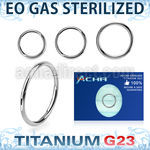 zusegh20 sterilized titanium g23 hinged segment ring 20g